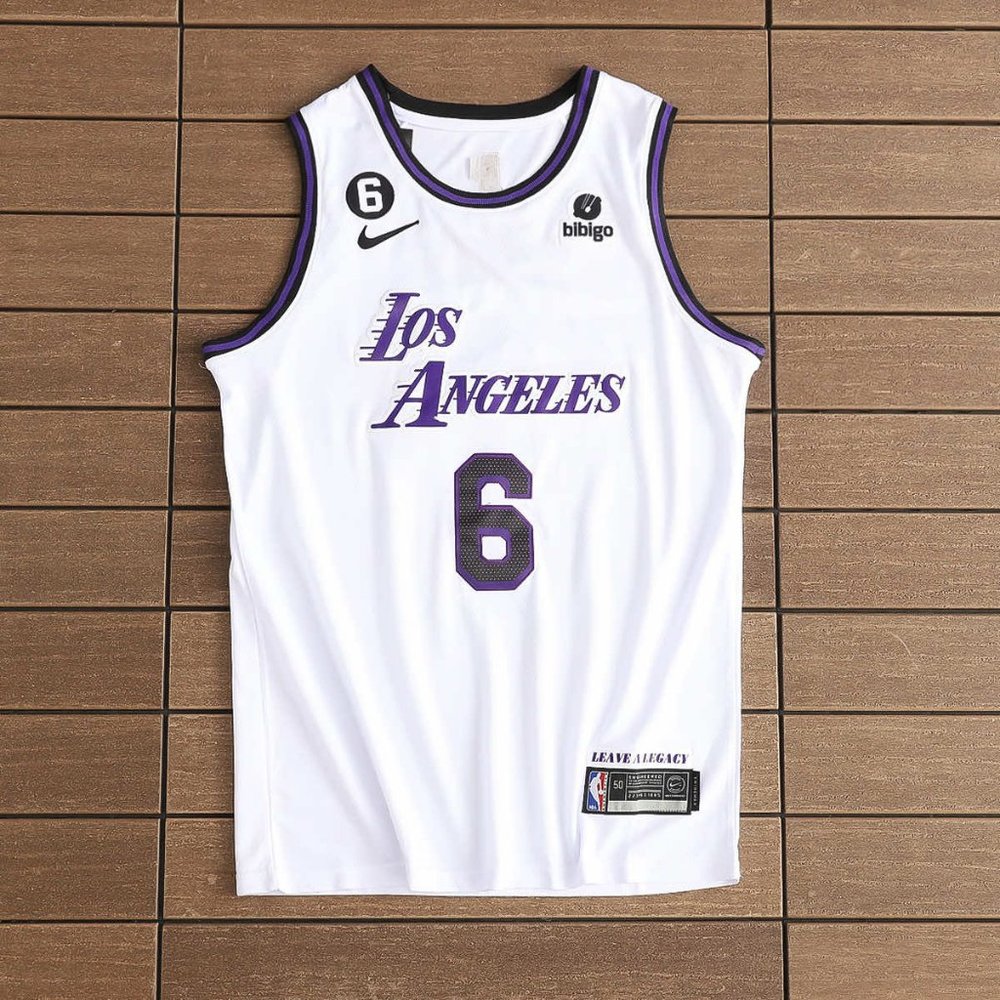Nike Los Angeles Lakers #6 White Jersey - Lebron James